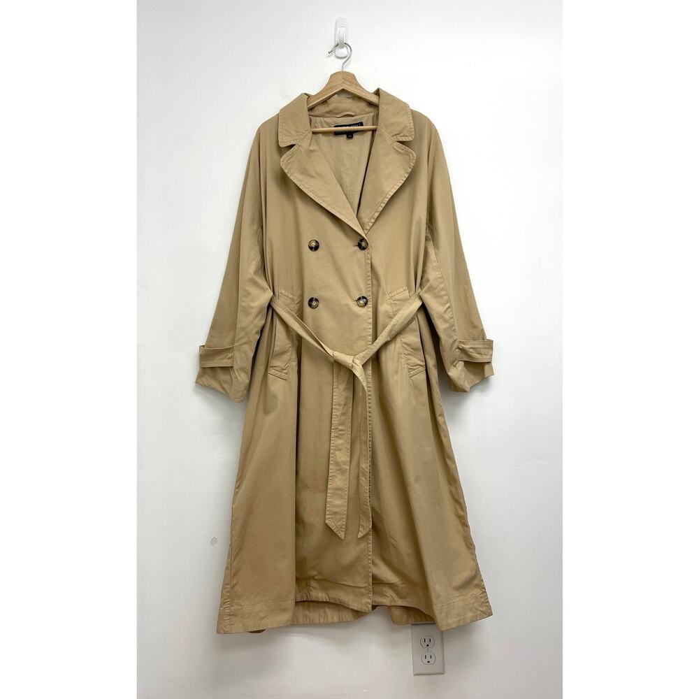 J. CREW Relaxed Heritage Double-Breasted Trench Coat Classic Chino - Small - Picture 3 of 15